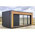 Vorgefertigtes Modul 18 m² – Holz- & Anthrazit-Design