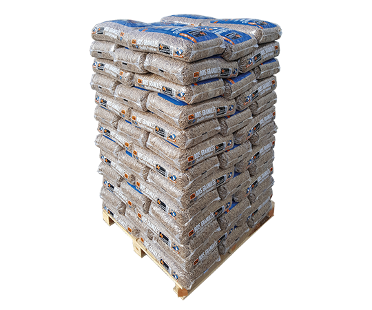 Holzpellets Premium – Palette 72 Säcke à 15 kg – NF/DINplus