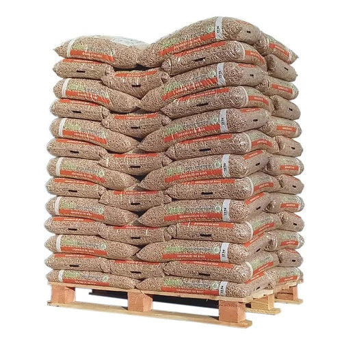Holzpellets Energie – Palette mit 65 Säcken à 15 kg