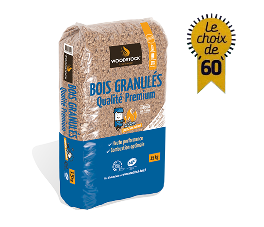 Holzpellets Premium – Palette 72 Säcke à 15 kg – NF/DINplus