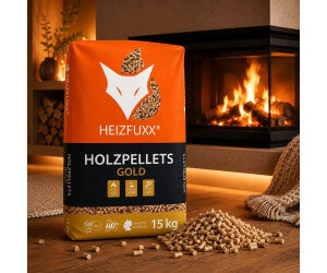 Heizfuxx Holzpellets Weichholz 6 mm ENplus A1 HD-Qualität 15 kg x 65 Sack