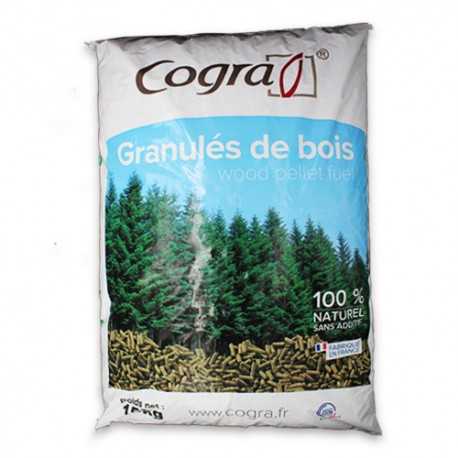 Holzpellets COGRA DINplus – Palette 70 Säcke à 15 kg (Abholung FR30)